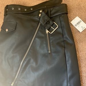 Black leather Skirt